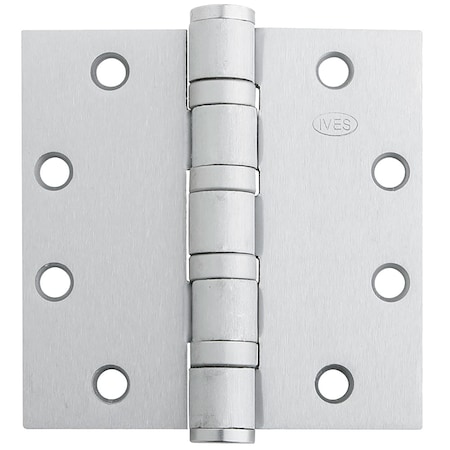 Ball Bearing Butt Hinge, 5 X 4-1/2, Square, 630, Heavy